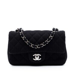 Pre-Loved Chanel Mini Rectangular Classic Jersey Single Flap